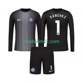 Fußballtrikots Chelsea Robert Sanchez 1 Torwart Kinder Heim Trikotsatz 2025-2026 Langarm